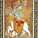 fluting krishna with his beloved cow pk62 (Medium)