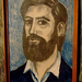 PÉL TAMÁS-Roma férfi portré 31x45 vegyes technika