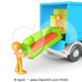15060-Two-Orange-Male-Figures-Lifting-And-Loading-A-Green-And-Or