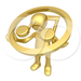 31973-Clipart-Illustration-Of-A-Gold-Person-Carrying-A-Red-Circl