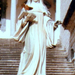 MONTE CASINO--Assisi Szt.Klára szobra a bazilika előtt