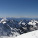 A távolban a Mont Blanc a csúcsról