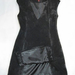 90807A-05 PRADA BLACK COTTON&POLYESTER&VELOUR DRESS SIZE 2 4 6 P