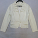 91012A-01   CHANEL WHITE COTTON COAT SIZE 2 4 6 PRICE US39