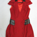 91017A-12  CHANEL RED WOOL DRESS SIZE 2 4 6 PRICE USD47