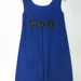 91017A-18A CHANEL BLUE WOOOL DRESS SIZE 2 4 6  PRICE USD37